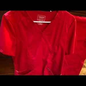 Set of Cherokee scrubs * Red * Workwear collection * Medium